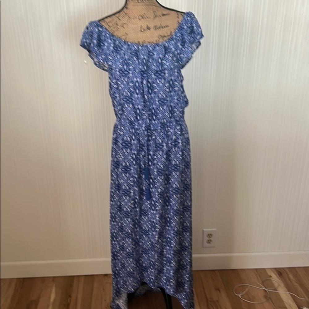 Kingston Blue Patterned High Low Dress
Boho Casual